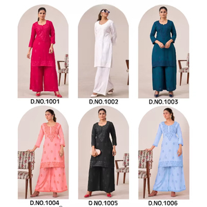 Tela: 14 kg de rayón con trabajo, trabajo superior, trabajo Plazzo, largo del top 40, largo del Plazzo 38 - Product Image 1