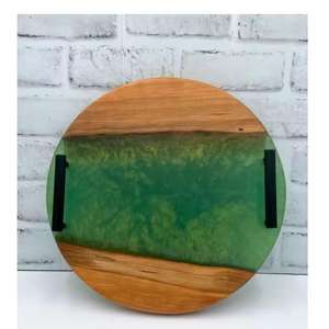 Planche à découper à fromage en bois et résine faite à la main de haute qualité pour ustensiles de cuisine fête d'anniversaire mariage bureau maison Table décorative - Product Image 6