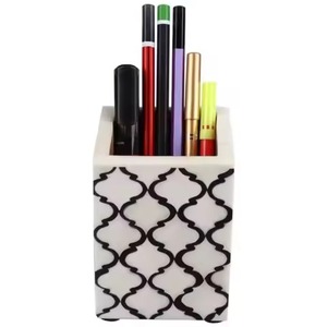 Rotating Art Organizer Wood Pen <b>Holder</b> and Desktop Storage for Pencils Home Office & School Use Single Tier - Product Image 5