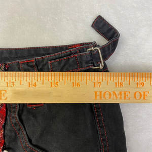 Pantalon noir à carreaux avec fermetures éclair à chaîne, pantalon large à carreaux rouges, style grunge gothique pour femmes, 2026 - Product Image 4