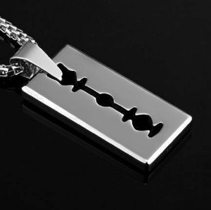 Collar clásico sencillo de acero inoxidable para hombre, Cruz chapada en oro, negro, Hip Hop, Punk, regalo, joyería religiosa de Jesús - Product Image 5