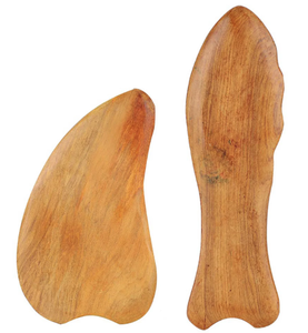 Outils de massage facial et Gua Sha en bois massif - Product Image 3