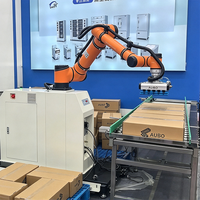 Station de palettisation collaborative modulaire AUBO 30 kg, robot cobot pour l'empilage de boîtes en carton, automatisation de la palettisation en entrepôt