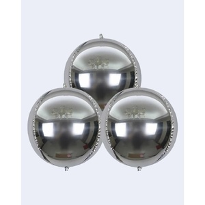 Palloncini Party Love 4D Argento 24cm 10in Confezione da 12 Pezzi - Product Image 1