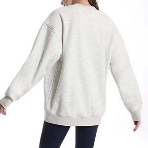 Sweat-shirts oversize pour femmes, hiver, 100% coton molletonné, effet délavé, imprimé sur le devant, logo personnalisé, qualité supérieure, séchage rapide - Product Image 2