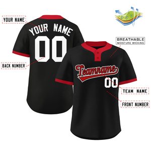 Jeunes personnalisé séchage rapide maille Baseball Softball Jersey attirail sergé chemise bouton brodé Logo nom numéro USA Sportswear - Product Image 2