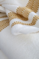 Serviettes de bain et tapis de bain en coton turc écologiques à séchage rapide, pour usage domestique, avec bordure jacquard tendance