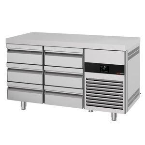 Réfrigérateur de comptoir commercial PREMIUM - 1400x700mm - avec 6 tiroirs - capacité 281 litres - Product Image 5