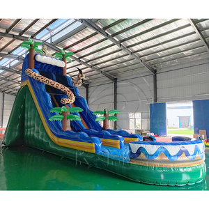Tobogán Acuático Inflable con Estampado de Leopardo, Tobogán de PVC con Forma de Palmera, Tobogán Gigante para Parques de Diversiones al Aire Libre, Tobogán Temático para Niños - Product Image 4