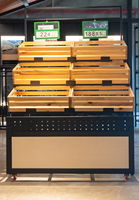 ADong Custom Metalen Enkelzijdige Fruit- en Groenterekken Supermarkt Schappen Poedercoating Snelle Installatie Meerlaags Ontwerp