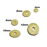 Entretoises plates en alliage de cuivre plaqué or brossé 4mm-14mm pour la fabrication de colliers, pendentifs et bracelets DIY, perles et apprêts de bijouterie Inde