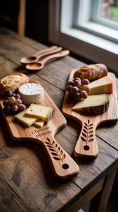 Planches à découper en bois épais personnalisées en gros pour la cuisine, bloc de bois intelligent en bambou, acacia, noyer noir - Product Image 5