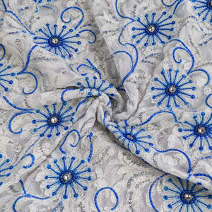 Robes de soirée et de mariage de haute qualité inspirées des motifs floraux africains de Shubham Collections, avec broderie perlée et tissu en dentelle. - Product Image 5