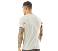 Klasik Özel %100 Pamuklu Örme Ringer Tişört Retro Kontrast Şeritli T-Shirt Karakter Baskısız Tasarım Toptan Promosyon İçin