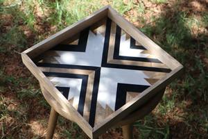 For Wood Art Deco Decorative <b>Tray</b> with <b>Plant</b> Pattern for Wedding Occasions - Product Image 4