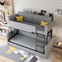 Multifunktion ales Klapp sofa mit hohen und niedrigen Etagen betten Weiches Metall bett ausziehbar und faltbar für Arbeits zimmer und Schlafzimmer