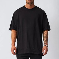 T-shirt unisexe de luxe surdimensionné 100 % coton, tricoté uni, 180 grammes, écologique, respirant, imprimé sérigraphié personnalisé