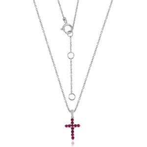 High Quality Custom 925 Sterling <b>Silver</b> <b>Cross</b> Pendant with Natural Pink Quartz Gemstone Christian Jewelry for Women and <b>Men</b> - Product Image 1