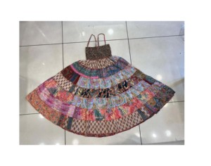 Boho Hippie Mujeres Falda Larga Gitana, Cintura Alta Patchwork Capa Falda Vestido Para Mujeres, Hippie Boho Estilo Lujo Y Atractivo - Product Image 1