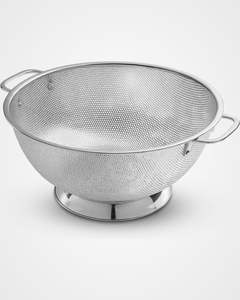 Stainless Steel <b>Colander</b> With compact size design fine mesh build for small kitchens washing fruits vegetables daily use - Product Image 5