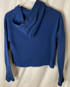 Women's V-Neck Fleece Oversized Pullover <b>Tops</b> Casual Winter <b>Cropped</b> Hoodie Sweatshirts Lined Front Short Wholesale - Product Image 3