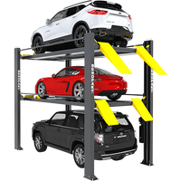 Certifié CE Système de stationnement intelligent automatique à 3 niveaux Livraison rapide Gestion indépendante Économiseur d'espace Garage à quatre poteaux