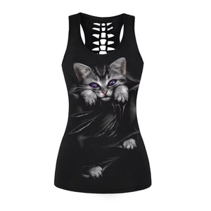 Débardeur sans manches pour femmes avec bordure contrastée gilet décontracté au design en tricot élégant avec sublimation personnalisée - Product Image 2