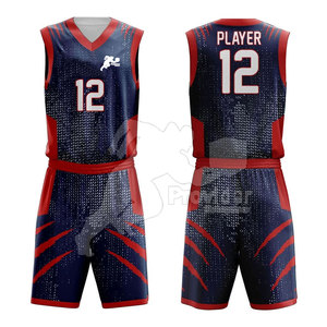 Ensembles d'uniformes de basket-ball grande taille respirants sur mesure les plus vendus vêtements d'équipe 100% polyester de haute qualité - Product Image 1