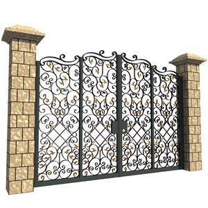 รั้วและรั้ววิลล่าสแตนเลสผสมผสานกับสไตล์ฟาร์มกลางแจ้งตกแต่งสวนป้องกัน - Product Image 2