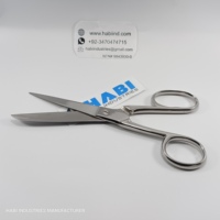 Ciseaux de couture professionnels HABI INDUSTRIES avec logo personnalisé, lame dentelée en acier inoxydable, manche ABS, anti-adhérents pour tailleur