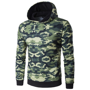 Sweat-shirt à capuche 100% coton pour hommes, sweat-shirt à capuche camouflage, polaire éponge, capuche unie tricotée, style chasse pour hommes et femmes - Product Image 1