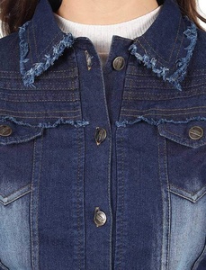 Chaquetas vaqueras cortas multicolores de alta calidad para mujer, chaqueta vaquera informal de manga larga, chaqueta vaquera transpirable para mujer - Product Image 4