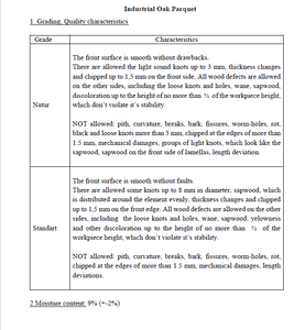 พื้นไม้โอ๊คปาร์เก้เกรดพรีเมียมสำหรับงานอุตสาหกรรม - ไม้เนื้อแข็งเกรด ABCD สำหรับห้องครัว ห้องนอน ห้องนั่งเล่น และพื้นที่อื่นๆ - Product Image 6