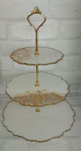 LOOK RELATED DISPLAY HANDMADE DIY 3 Tier Round Shape Fruit Tray Epoxy <b>Mold</b> Tea Tray Table <b>Silicone</b> <b>Mold</b> for <b>Resin</b> Arts - Product Image 2
