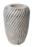 Vase haut de gamme style ferme moderne, pot de fleurs unique sculpté à la main, en bois de manguier indien vintage, pilier décoratif de luxe – Meilleures ventes