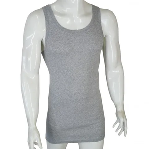 High Quality Fitness Bodybuilding Gym Tank Tops Wholesale <b>Mens</b> Singlet Casual <b>Ribbed</b> Cotton Elastic Knitted <b>Vest</b> <b>men</b> - Product Image 3