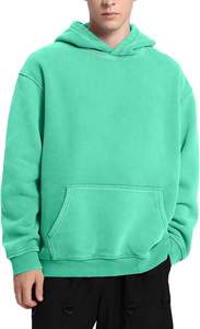 Sherpa Lined Men's Winter Pullover Sweatshirt Thick <b>Hooded</b> <b>Fleece</b> <b>Jacket</b> Custom Streetwear Plain Dyed Technique - Product Image 2