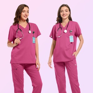 Conjuntos de enfermería transpirables de alta calidad para mujer, Pantalones rectos, uniformes altos de Hospital, bonitos uniformes de enfermería - Product Image 1