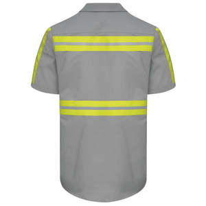 Safety Wear Custom Made Polyester Long Sleeves <b>T</b>-<b>shirt</b> Workwear Construction <b>High</b> <b>Vis</b> Fluorescent <b>t</b>-<b>shirts</b> Reflective Stripe - Product Image 2