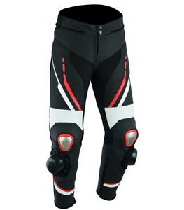 Pantalon de moto en cuir pour homme, respirant, coupe-vent, grande taille, avec genouillères, élégant - Product Image 3