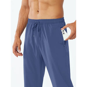 กางเกงเอวสูงผู้ชายแบบถักมีกระเป๋าของผู้ชายกางเกงผู้ชายผ้าปักลายน้ำหนักเบากางเกงรัดเอวยางยืดสั่งทำได้สำหรับผู้ชาย2025 - Product Image 4