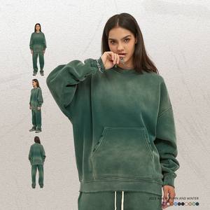 OEM Streetwear ácido lavado sudaderas con capucha Casual Vintage lavado hombres sudaderas con capucha y chándal marca privada hombres trajes sudadera sudaderas con capucha - Product Image 3