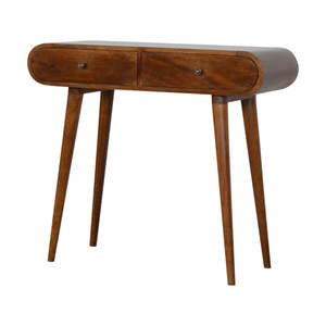 Table console en manguier massif à bords incurvés en châtaignier - Product Image 2