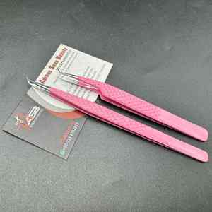 Pince à épiler d'extension de cils 45 90 degrés en acier inoxydable japonais avec logo personnalisé - Product Image 1