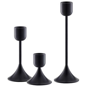 Ensemble de trois bougeoirs en métal fini noir Home Hotel Restaurant Decor Ensemble de trois bougeoirs au design personnalisé - Product Image 6