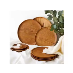 Assiettes de service et de table en bois écologiques classiques et sûres, artisanat artisanal de qualité supérieure, Crescent Crafts - Product Image 5