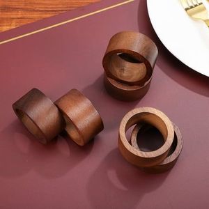 Juego de servilleteros de madera para casa de campo rústica cocina mesa de comedor decoración boda fiesta decoración del hogar regalo ecológico hecho a mano - Product Image 1
