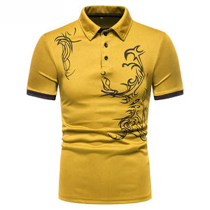 Polo DE FÁBRICA DE Pakistán para hombre, jersey de tela de alta calidad, manga corta, ajustado, solapa, bloque de Color, botón, decoración impresa - Product Image 5