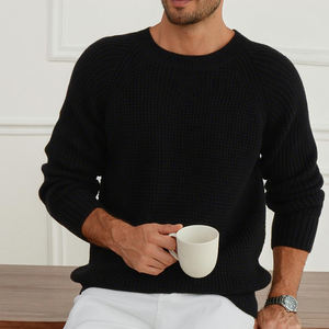 Nouvelle mode pull uni épais vierge chandails pour hommes pull respirant et confortable avec logo personnalisé pour hommes à vendre en ligne - Product Image 4