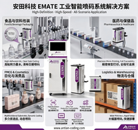 Impresora de Inyección de Tinta UV de Alta Resolución ANTIAN EMATE601, Altura de Impresión de 54 mm, Precio de Fábrica, Codificación para Fechas de Caducidad y Códigos de Barras